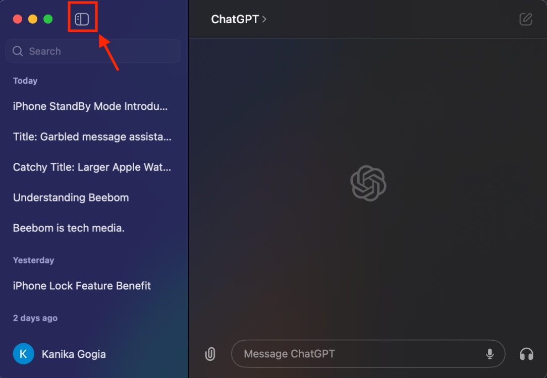 How to Get and Use ChatGPT macOS App 14 Chat History in ChatGPT